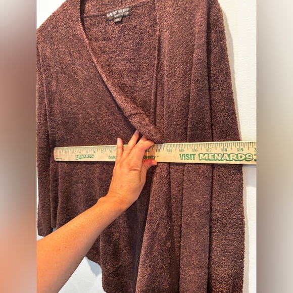 Barefoot Dreams Brown Cardigan Sweater S/M cozy soft comfortable loungewear fall - Picture 3 of 10
